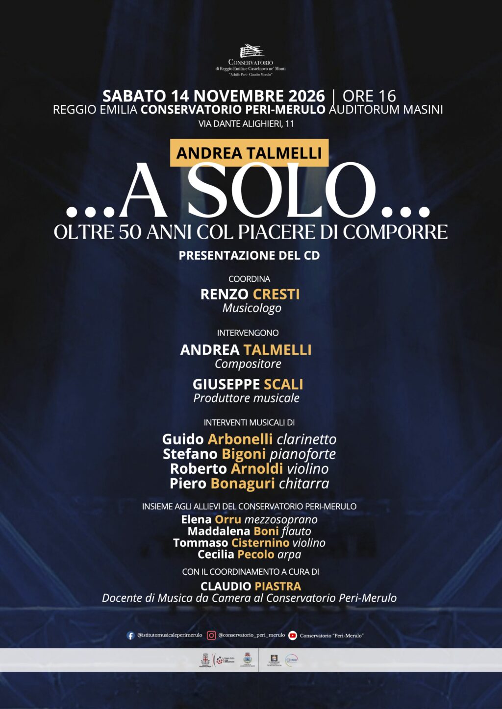 A Solo Talmelli Novembre 2026